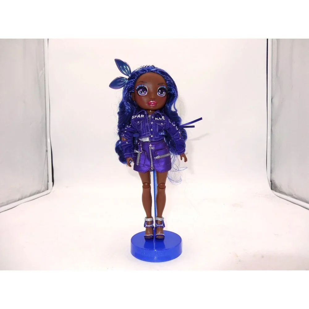 Rainbow High Krystal Bailey Purple Fashion Doll With Accessories & Display Stand